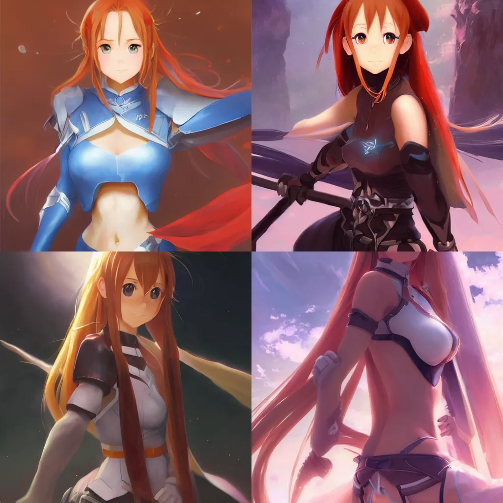 Prompt: A digital painting of Asuna from SAO , by Stanley Artgerm Lau, frank frazetta, Rossdraws, James Jean, gerald brom, Andrei Riabovitchev, Marc Simonetti, and Sakimichan, trending on artstation, SFW version