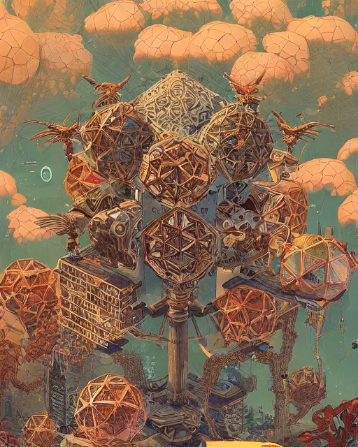 Image similar to highly detailed vfx of icosahedron, global illumination, detailed and intricate environment by james jean, victo ngai and tristan eaton