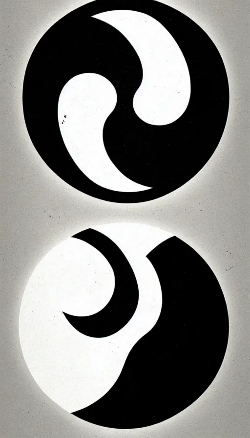 Image similar to Abstract representation of ying Yang concept, by Hajime Isayama