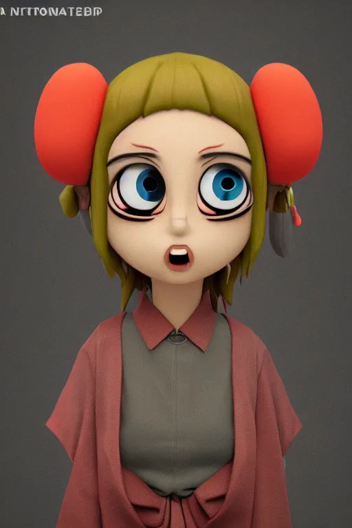 Prompt: yoshitomo nara, big eyes, trending on artstation 8 k