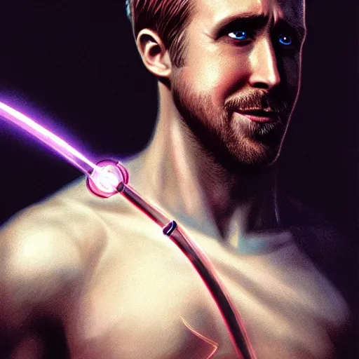 Prompt: Ryan Gosling as Cyclops, X-Men, ultra realistic, concept art, intricate details, eerie, highly detailed, photorealistic, octane render, 8k, unreal engine. art by Artgerm and Greg Rutkowski