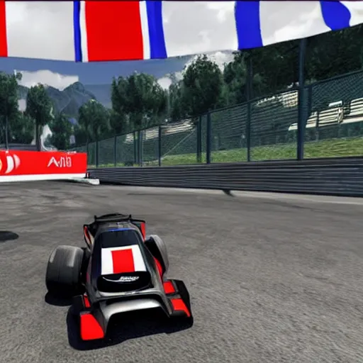 Image similar to Emmanuel Macron in Trackmania (2010)