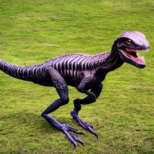 Prompt: a velociraptor in Curitiba