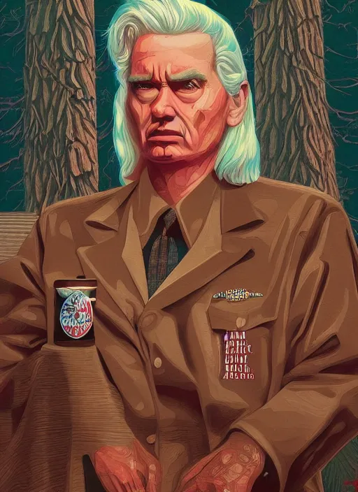 Image similar to Twin Peaks artwork by Alexey Kot