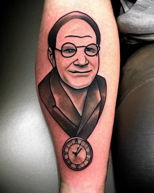 Image similar to george costanza, realism tattoo