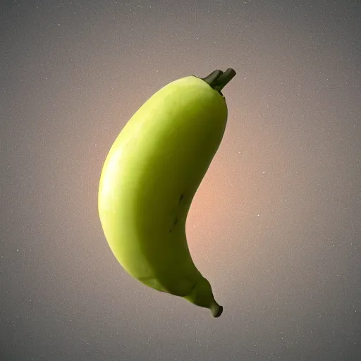 Prompt: a realistic photo of a hungry banana eyes and mouth eating a pickle on Saturn, realistic, 3D render, 8k,