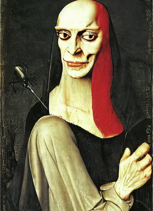 Image similar to diamanda galas by hieronymus bosch