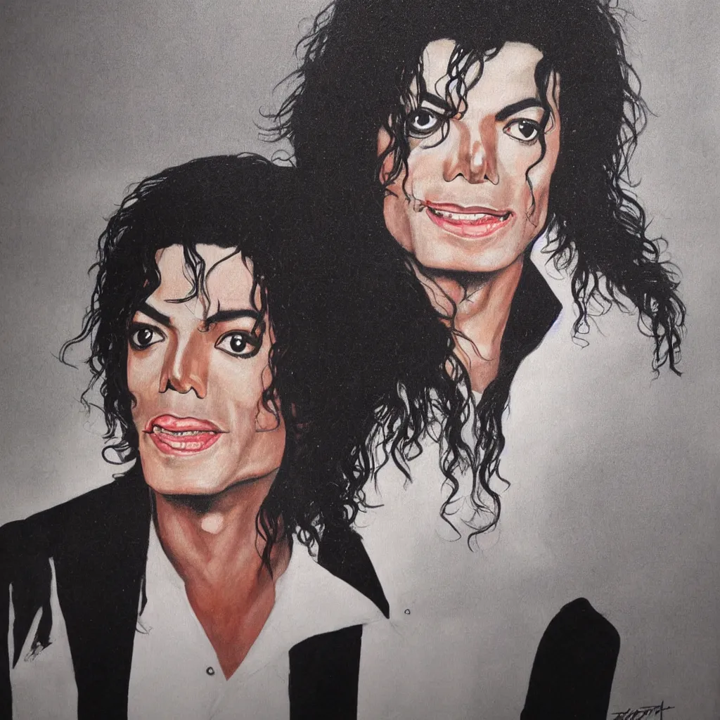 Prompt: portrait of michael jackson