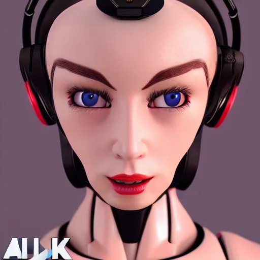 Image similar to showcase of a new female robot companion modeled after female mario, 4k, realistic, unreal engine render, trending in artstation, artstationHD, artstationHQ