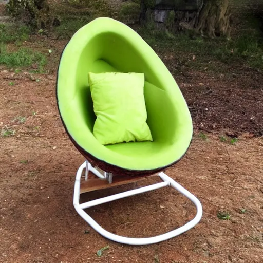 Image similar to An avocado chair