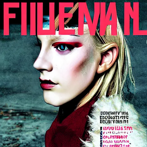 Image similar to silent hill, fashion magazine cover