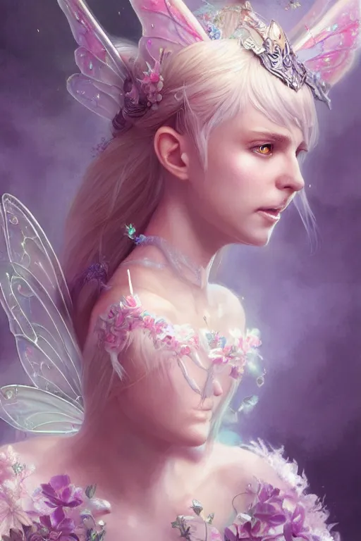 Image similar to fairy princess, highly detailed, d & d, fantasy, highly detailed, digital painting, trending on artstation, concept art, sharp focus, illustration, art by artgerm and greg rutkowski and fuji choko and viktoria gavrilenko and hoang lap