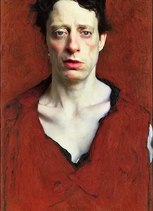 Image similar to sam harris by jeremy lipking egon schiele gottfried helnwein