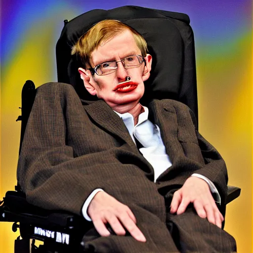Image similar to the dreams of Stephen Hawking, surreal, interpretive, abstract,