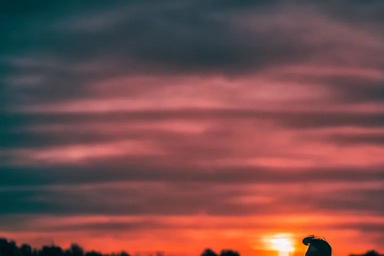 Image similar to 5 0 mm dslr photograph of a moody elvis presley at sunset, ethereal dancing in the center, photography, panoramic view, hyperdetailed, lightroom preset, photorealistic, unsplash