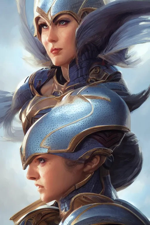 Image similar to amazon valkyrie athena, d & d, fantasy, portrait, highly detailed, headshot, digital painting, trending on artstation, concept art, sharp focus, illustration, art by artgerm and greg rutkowski and magali villeneuve