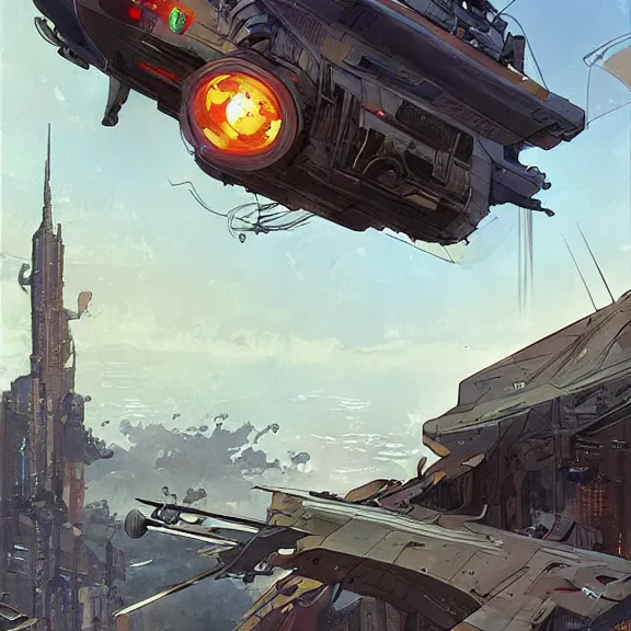 Image similar to a painting in the style of jean - claude mezieres and in the style of stephan martiniere