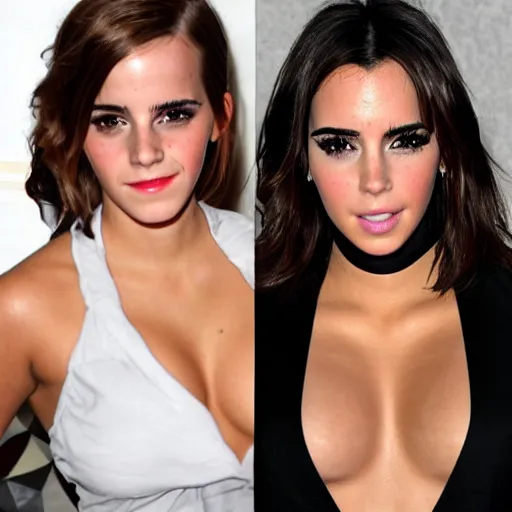 Image similar to emma watson mixed with kim kardashian