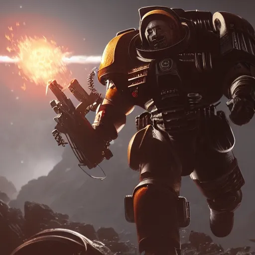 Image similar to space marine, 8 k uhd, unreal engine, octane render in the artstyle of greg rutkowski