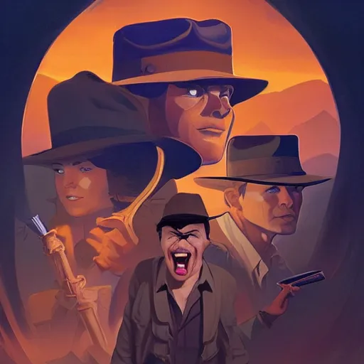 Prompt: face icon stylized minimalist raiders of the lost ark 1 9 8 1, loftis, cory behance hd by jesper ejsing, by rhads, makoto shinkai and lois van baarle, ilya kuvshinov, rossdraws global illumination