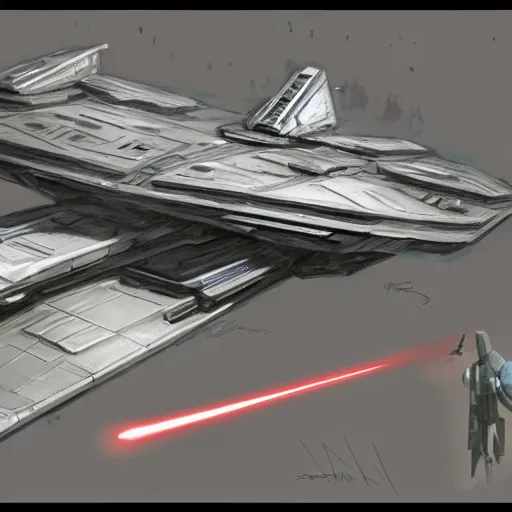 Image similar to star wars ship, concept art