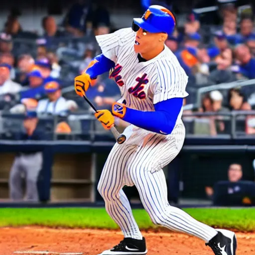 Image similar to Aaron Judge in a NY Mets Uniform
