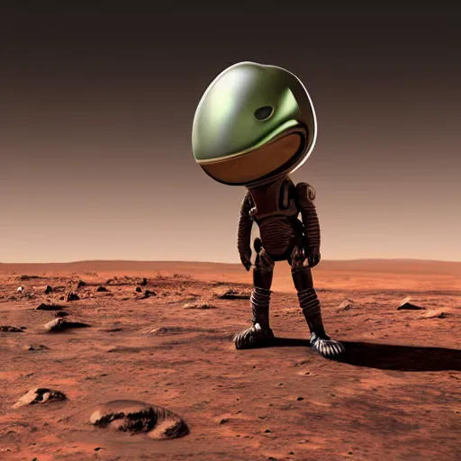 Image similar to realistic photo of an alien on mars, high quality, space photo, very beautiful