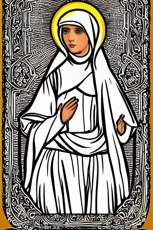 Image similar to digital art of saint catherine of siena vector art