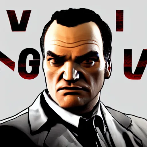Image similar to extremely cool looking quentin tarantino in gta v. 4 k