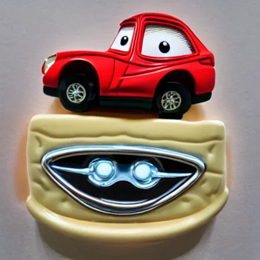 Prompt: lightning mcqueen on percocet