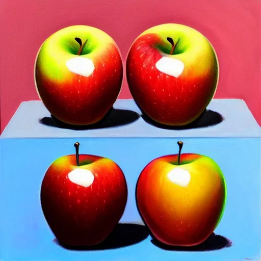 Image similar to apples, steve jobs, art by giuseppe