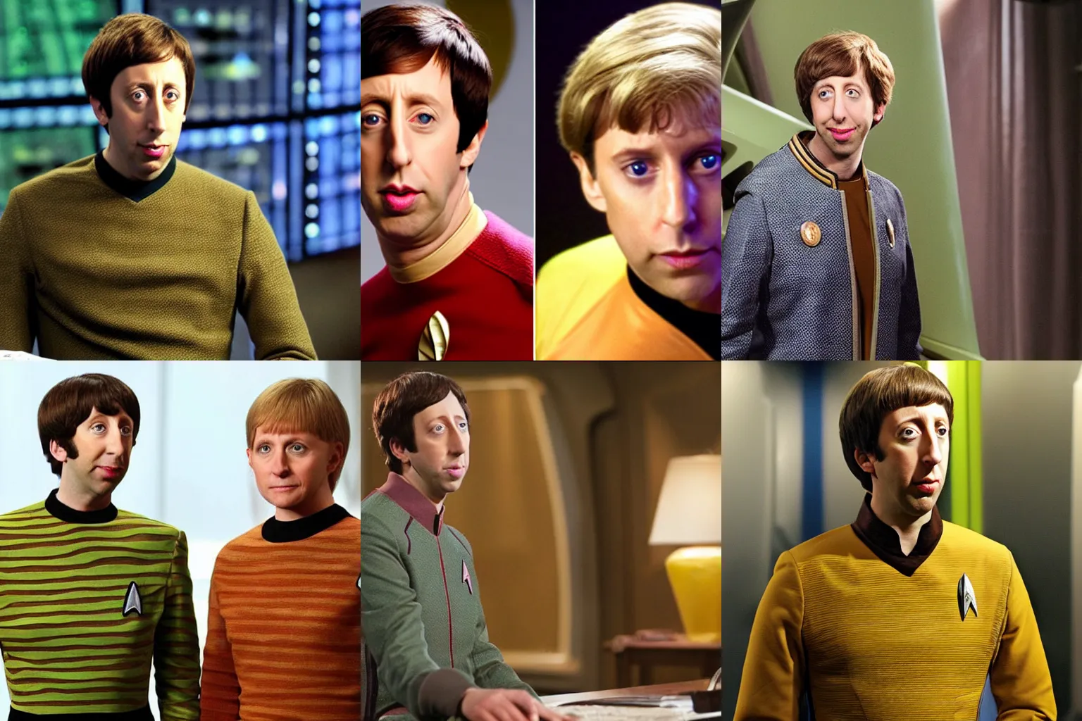 Prompt: Simon Helberg as Neelix of star trek voyager, talaxian specie