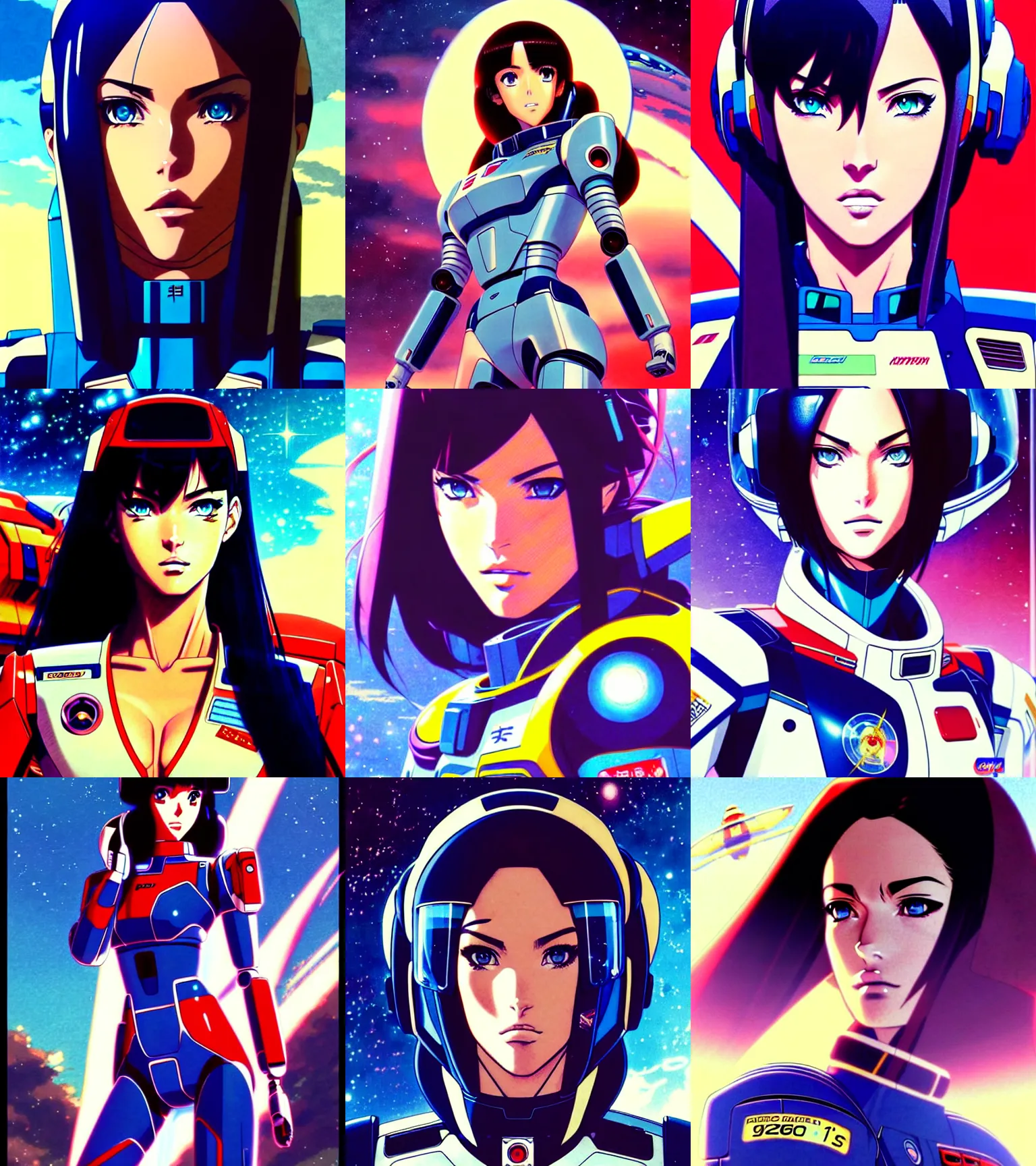 Prompt: an anime portrait of beautiful megan fox as a space pilot still from robotech 1 9 8 5 by ilya kuvshinov katsuhiro otomo, magali villeneuve, artgerm, jeremy lipkin and michael garmash, rob rey and kentaro miura style, symmetrical, depth of field, deep focus