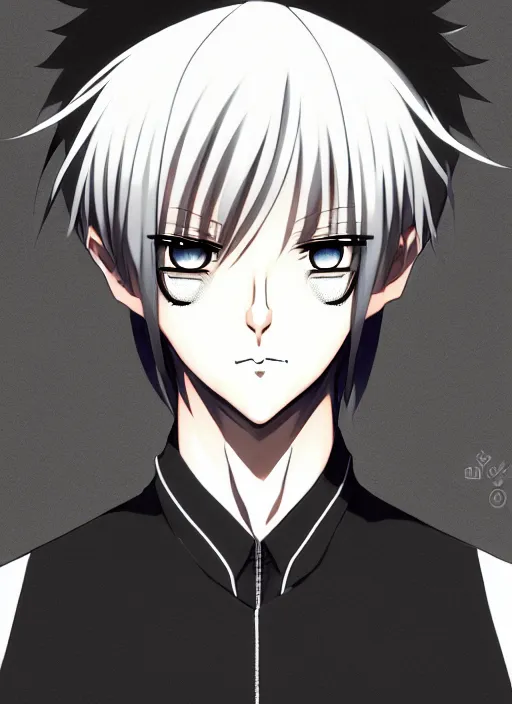 Prompt: symmetry!! anime art portrait male character, concept art, fantasy, anime key visual of elegant, black hair, finely detailed perfect face delicate, calm expression, muted colours background, sharp focus, smooth, illustration, cinematic lighting, trending on pixiv fanbox, artstation, art by studio ghibli, extremely high quality artwork,