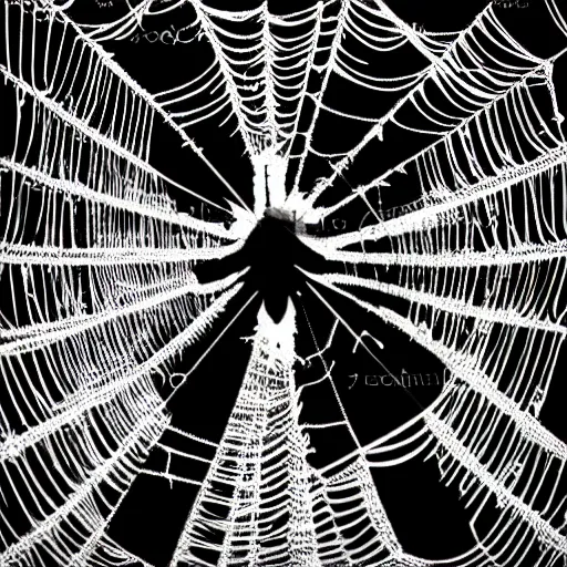 Image similar to black metal spider web typography, gothic, flourish, black and white, high detail, 4 k