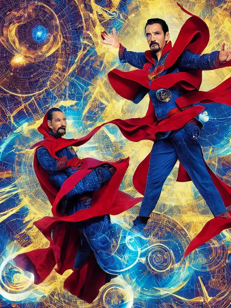 Prompt: Paquito Diaz as Doctor Strange