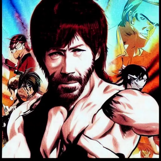 Image similar to Anime Chuck Norris