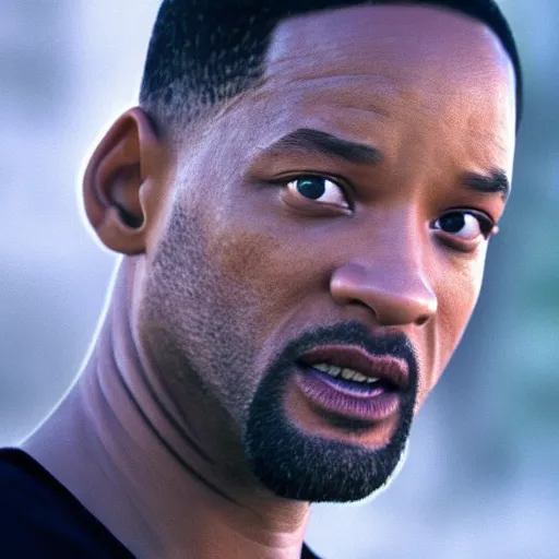 Image similar to A still of Will Smith as Niko Bellic (2008), photo, 35mm, sharpen filter