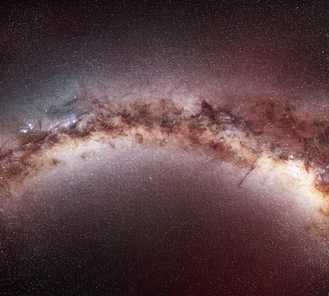 Image similar to 4 k hd, high detail photograph of the milky way galaxy, shot with sigma f / 4. 2, 2 5 0 mm sharp lens, wide shot, isometric view, volumetric lighting, high level texture render