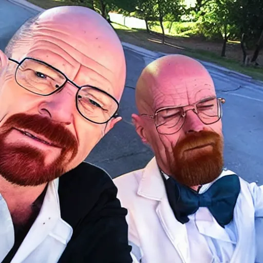 Image similar to Walter White and bugs bunny selfie