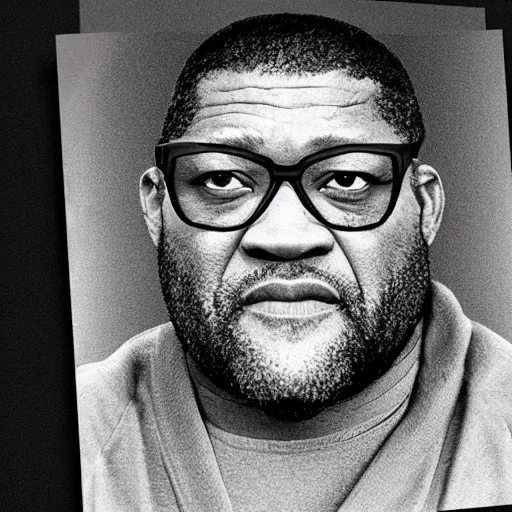 Prompt: laurence fishburne as a burnt fish