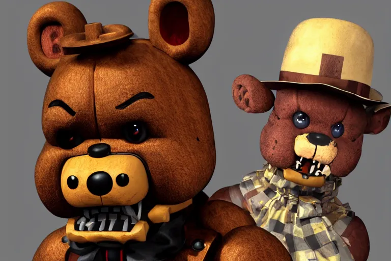 Image similar to a photo of freddy fazbear, photorealistic, 8 k, horror