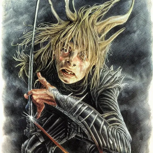 Image similar to goblin King by Alan Lee