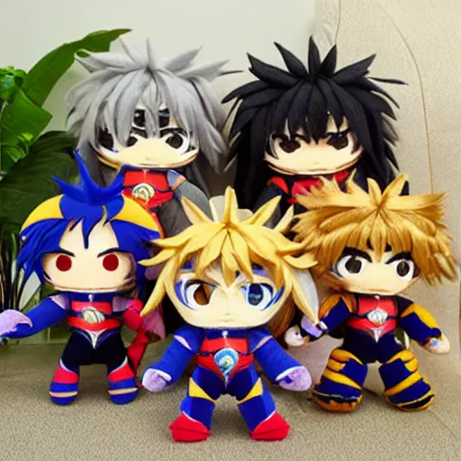 Image similar to saint seiya knights of the zodiac plushies