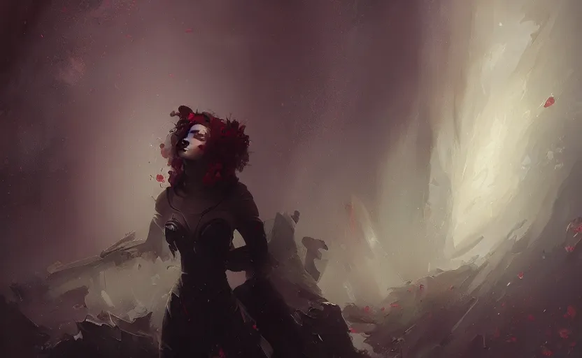 Prompt: A painting of Persephone trending on artstation in the style of Greg Rutkowski