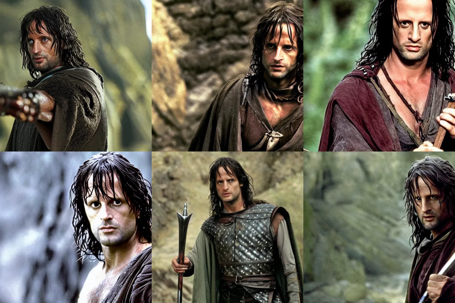 Prompt: Christopher Lambert as Aragorn