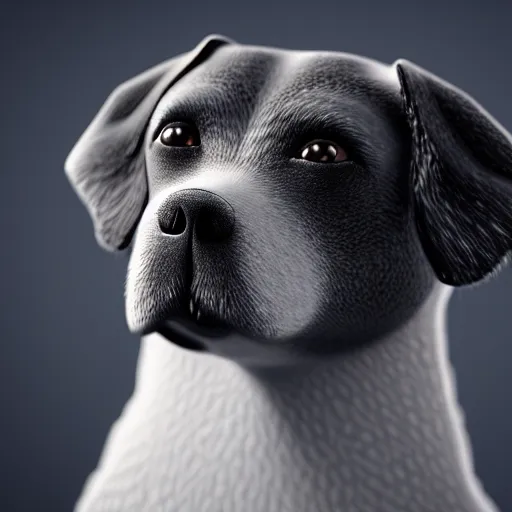 Image similar to photo of a dog, photorealistic, octane render, unreal engine, 8 k, high detailed