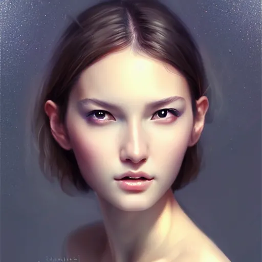 Prompt: A masterpiece portrait of a Incredibly beautiful futuristic cute young woman. digital art, by Stanley Artgerm Lau, WLOP, transparent background