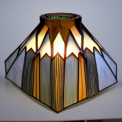 Prompt: art deco design for a lamp shade