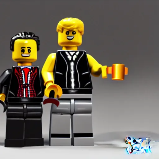 Prompt: lego version of pulp fiction. photograph, photographic, 3 5 mm